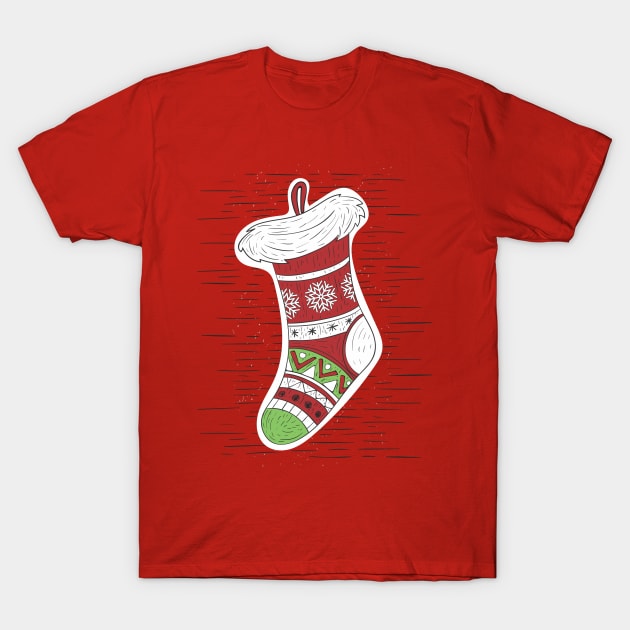 Christmas stockings - Happy Christmas and a happy new year! - Available in stickers, clothing, etc T-Shirt by Crazy Collective